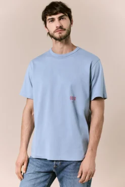 T-shirt lavada com logo
