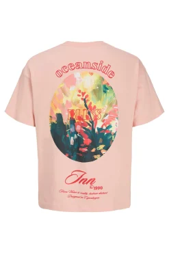 T-shirt loose em algodão