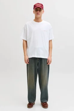 T-shirt loose em algodão