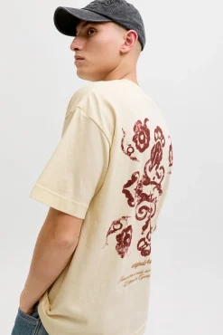 T-shirt loose em algodão