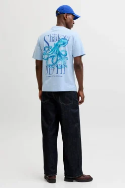 T-shirt loose fit em algodão