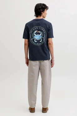 T-shirt loose fit em algodão