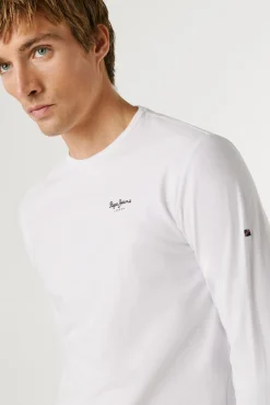 T-shirt manga comprida slim