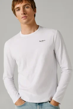 T-shirt manga comprida slim