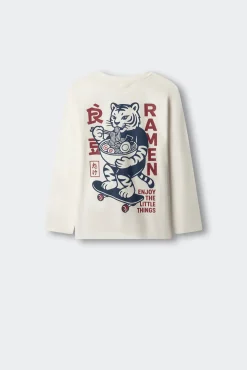 T-shirt manga comprida Tigre Ramen criança