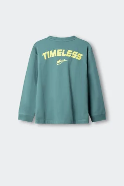 T-shirt manga comprida "Timeless" menino