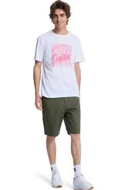 T-shirt manga curta com logo