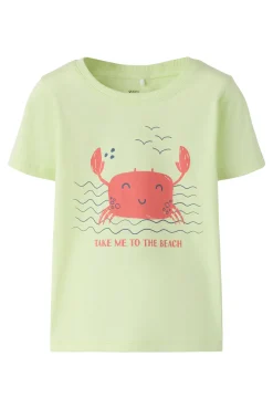 T-shirt manga curta estampado infantil