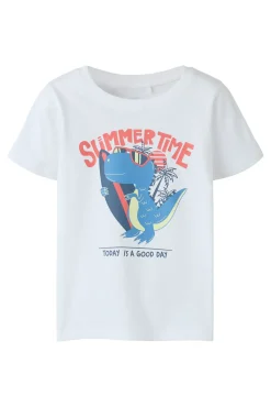 T-shirt manga curta estampado infantil