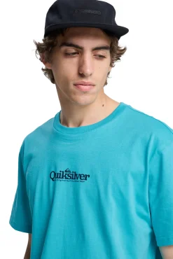 T-shirt manga curta lisa logo