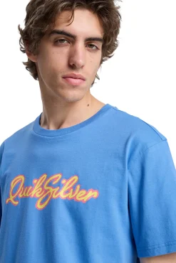 T-shirt manga curta logo retro