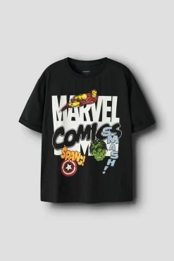 T-shirt manga curta Marvel de menino