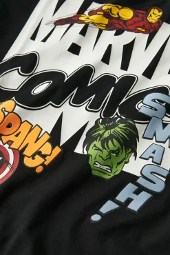 T-shirt manga curta Marvel de menino