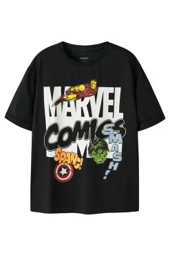 T-shirt manga curta Marvel de menino