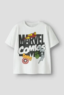 T-shirt manga curta Marvel de menino