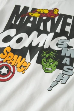 T-shirt manga curta Marvel de menino