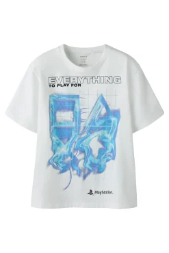 T-shirt manga curta Play Station