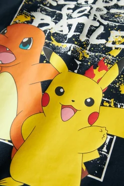 T-shirt manga curta Pokemon para menino