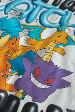 T-shirt manga curta Pokemon para menino