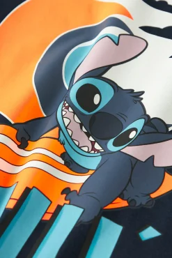 T-shirt manga curta Stitch para menino