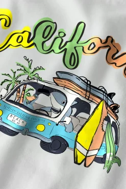 T-shirt mágica para menino manga curta