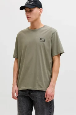 T-shirt relaxed com estampado nas costas