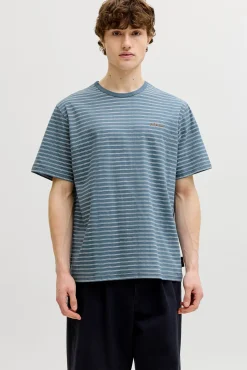 T-shirt relaxed fit às riscas