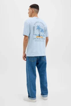 T-shirt slim com estampado nas costas