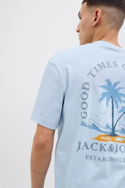 T-shirt slim com estampado nas costas