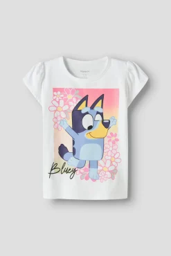 T-shirt Bluey manga curta menina