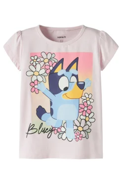 T-shirt Bluey manga curta menina