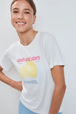 T-shirt com abertura nas costas branco