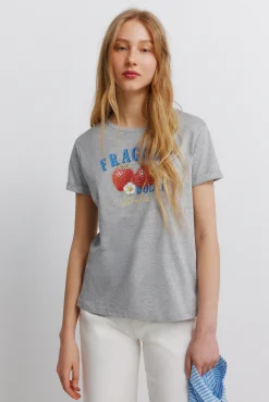 T-shirt com desenho de fruta
