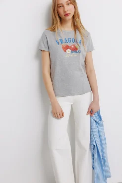 T-shirt com desenho de fruta