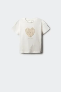 T-shirt Coração Crochet menina