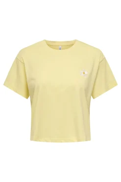 T-shirt crop de manga curta