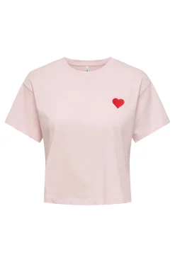 T-shirt crop de manga curta