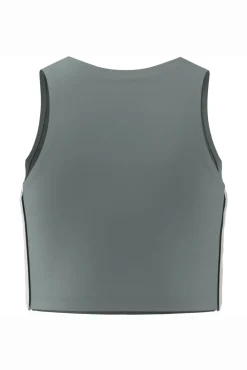 T-shirt curta acolchoada 3 riscas