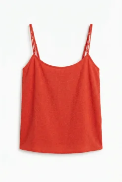 T-shirt de alças finas coral
