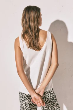 T-shirt de alças largas branca
