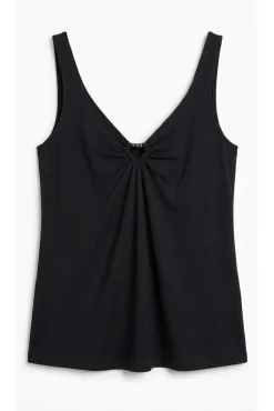 T-shirt de alças largas preto