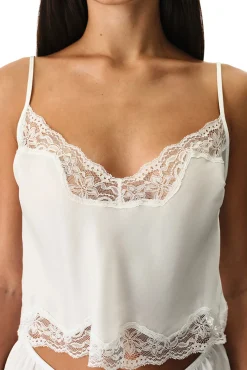 T-shirt de alças marfim