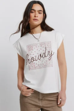 T-shirt de algodão bandana