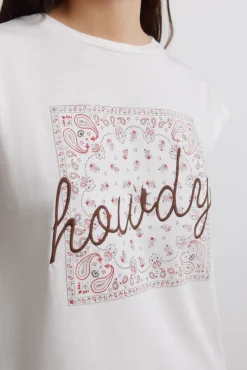 T-shirt de algodão bandana