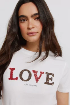 T-shirt de algodão com desenho