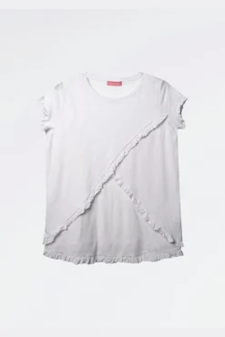 T-shirt de amamentação cruzada com folhos