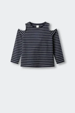 T-shirt de manga comprida cut out menina