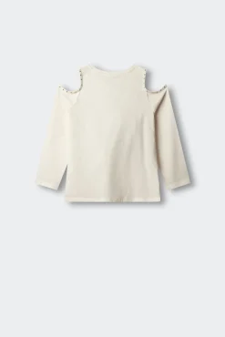 T-shirt de manga comprida cut out menina