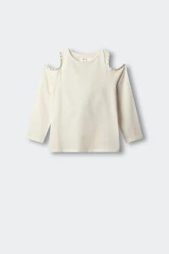 T-shirt de manga comprida cut out menina