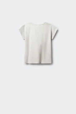 T-shirt de manga curta borboleta lantejoulas menina